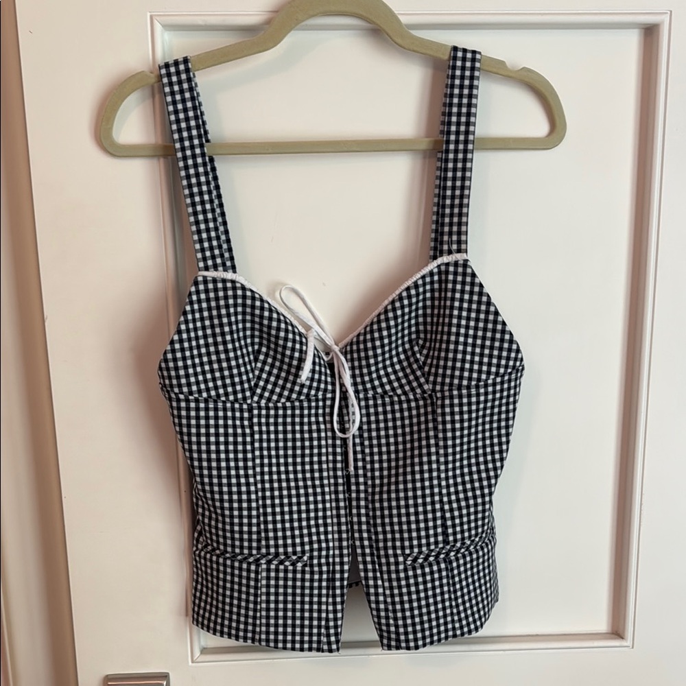 Gingham Checkered Women's Top